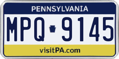PA license plate MPQ9145