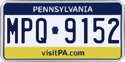 PA license plate MPQ9152