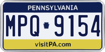 PA license plate MPQ9154