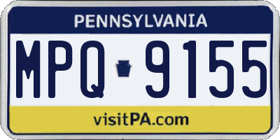 PA license plate MPQ9155