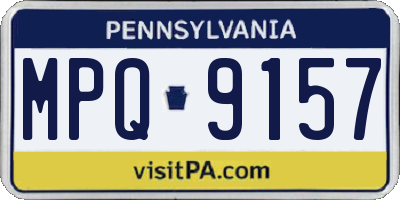 PA license plate MPQ9157