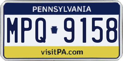 PA license plate MPQ9158