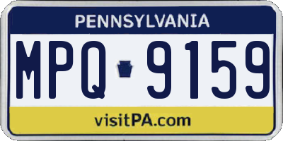 PA license plate MPQ9159