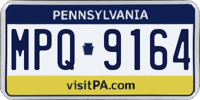 PA license plate MPQ9164