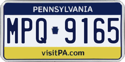 PA license plate MPQ9165