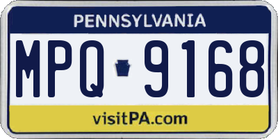 PA license plate MPQ9168