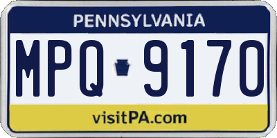 PA license plate MPQ9170