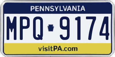 PA license plate MPQ9174
