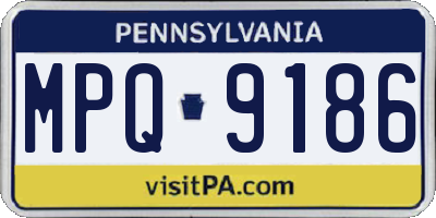 PA license plate MPQ9186
