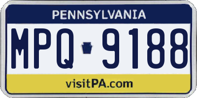 PA license plate MPQ9188