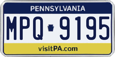 PA license plate MPQ9195