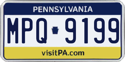 PA license plate MPQ9199