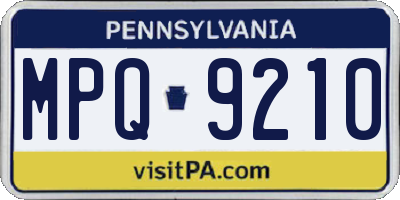 PA license plate MPQ9210