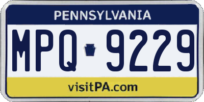 PA license plate MPQ9229