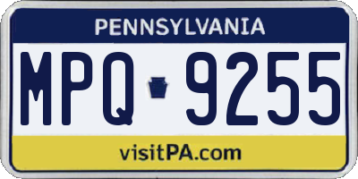 PA license plate MPQ9255