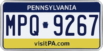 PA license plate MPQ9267