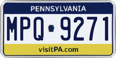 PA license plate MPQ9271