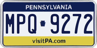 PA license plate MPQ9272