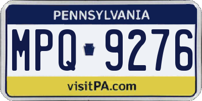 PA license plate MPQ9276