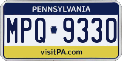 PA license plate MPQ9330