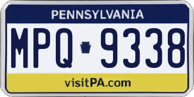 PA license plate MPQ9338