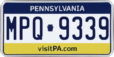 PA license plate MPQ9339