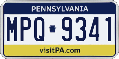 PA license plate MPQ9341