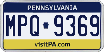 PA license plate MPQ9369