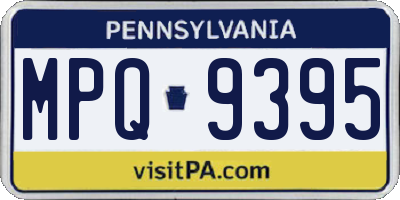 PA license plate MPQ9395