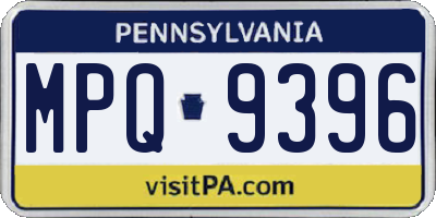 PA license plate MPQ9396