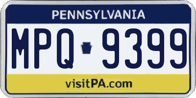 PA license plate MPQ9399