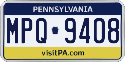 PA license plate MPQ9408