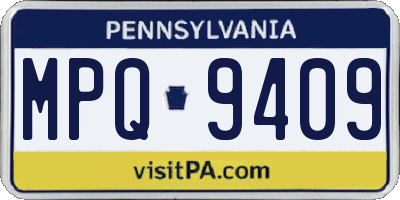 PA license plate MPQ9409