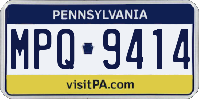 PA license plate MPQ9414