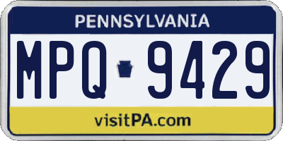 PA license plate MPQ9429