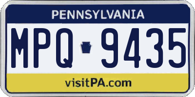 PA license plate MPQ9435