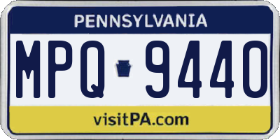 PA license plate MPQ9440
