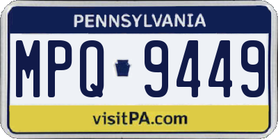 PA license plate MPQ9449