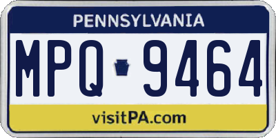 PA license plate MPQ9464