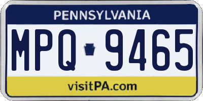 PA license plate MPQ9465