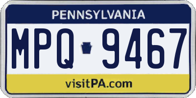 PA license plate MPQ9467