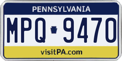 PA license plate MPQ9470