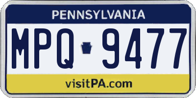 PA license plate MPQ9477
