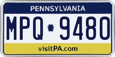 PA license plate MPQ9480