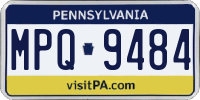PA license plate MPQ9484