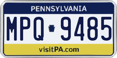 PA license plate MPQ9485