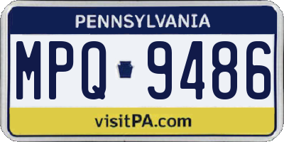 PA license plate MPQ9486