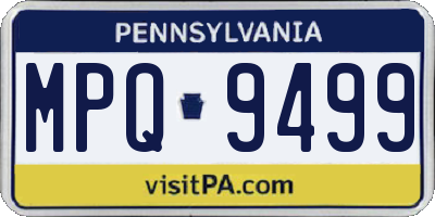 PA license plate MPQ9499