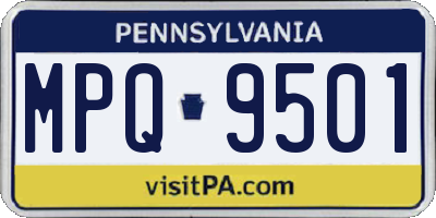 PA license plate MPQ9501