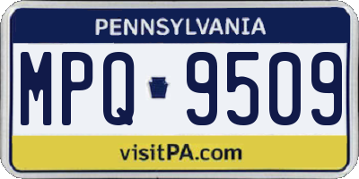 PA license plate MPQ9509